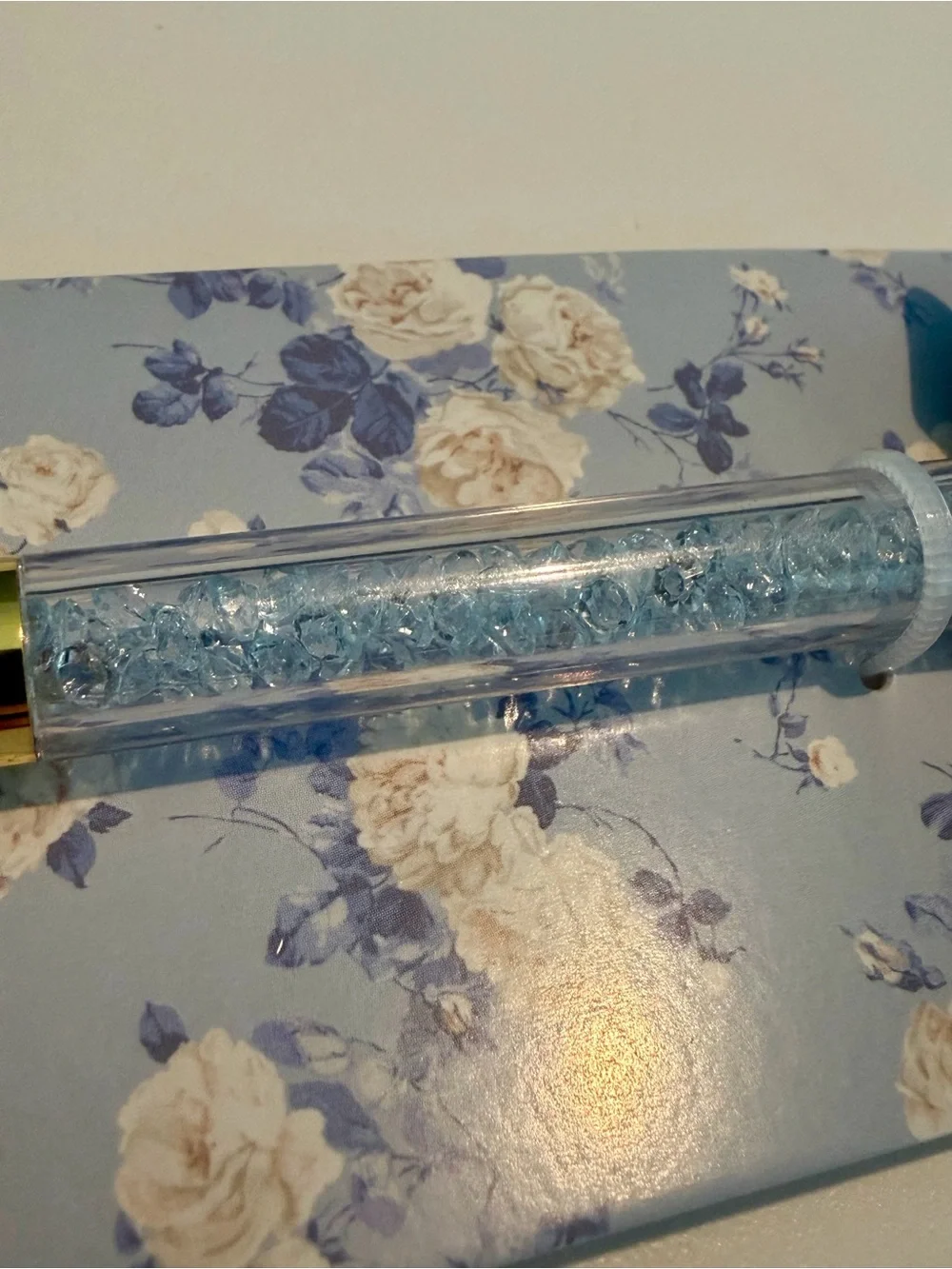LoveShackFancy x Yoobi Everblooming Rosettes Bow Ballpoint Pen in Whisper Blue